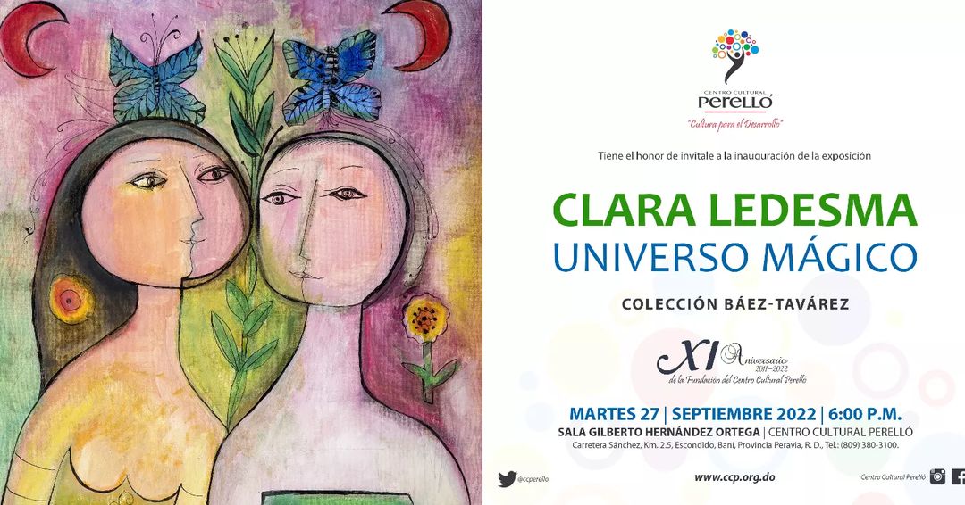 Baner de la exposición Universo Mágico Clara Ledesma en Centro C Perelló