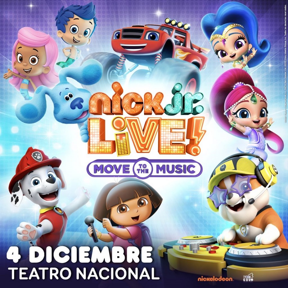Nick Jr Live el 4 de diciembre en el Teatro Nacional
