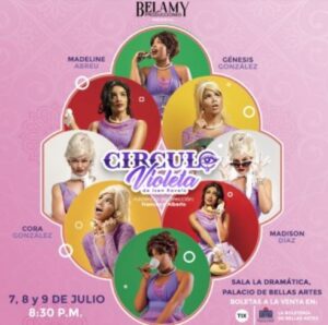 Círculo Violeta en La Dramática del Palacio de Bellas Artes los días 7 8 y 9 de julio