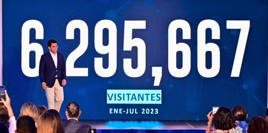 David Collado durante la exposición de las estadísticas de turismo correspondientes a julio 2023.