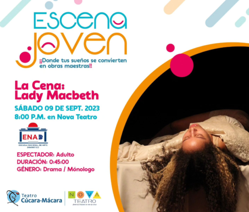 La Cena Lay Macbeth el sabado 9 a las 8 pm Nova Teatro Monólogo para adultos dentro de Escena Joven