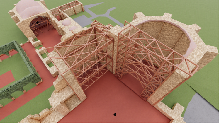 Visual de las obras a realizarse en las Ruinas de San Francisco en Santo Domingo.