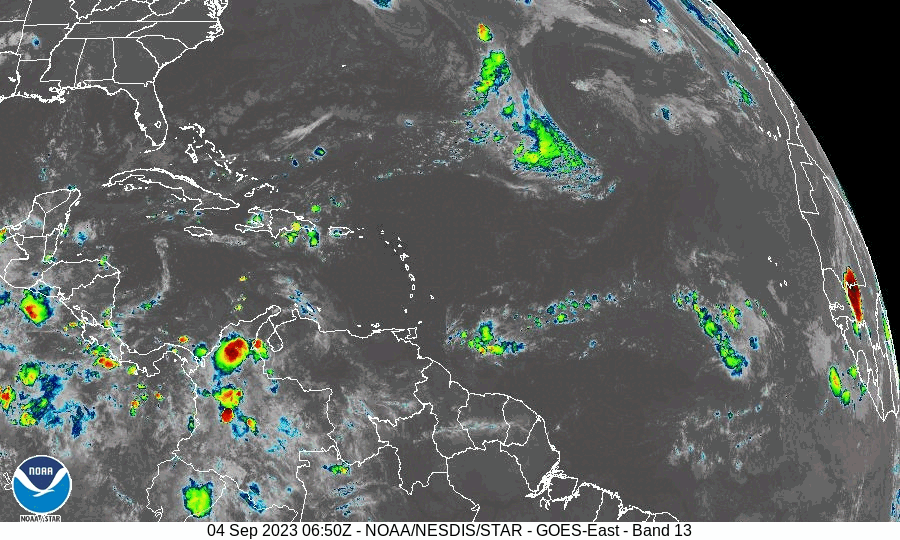 Mapa de satélite del Atlántico del NHC Nooa GOES16-TAW-13-900x540