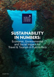 Portada del Informe del WTTC sobrre turismo y sostenibilidad en PR