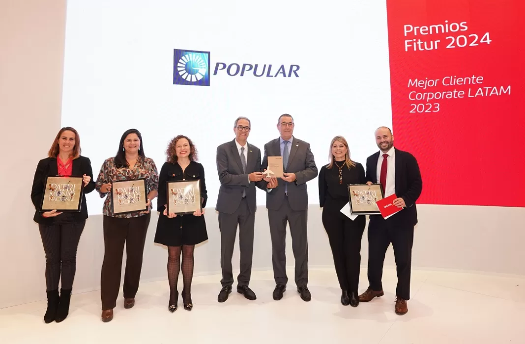 El Banco Popular es la primera empresa de República Dominicana que obtiene esta distinción por parte de Iberia, la cual se otorgó en el pabellón que la aerolínea ha instalado en esta 44° edición de la feria turística FITUR.