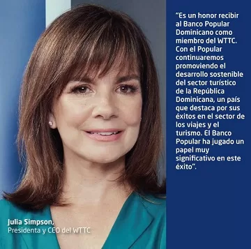 Julia Simpson, presidenta y CEo del WTTC