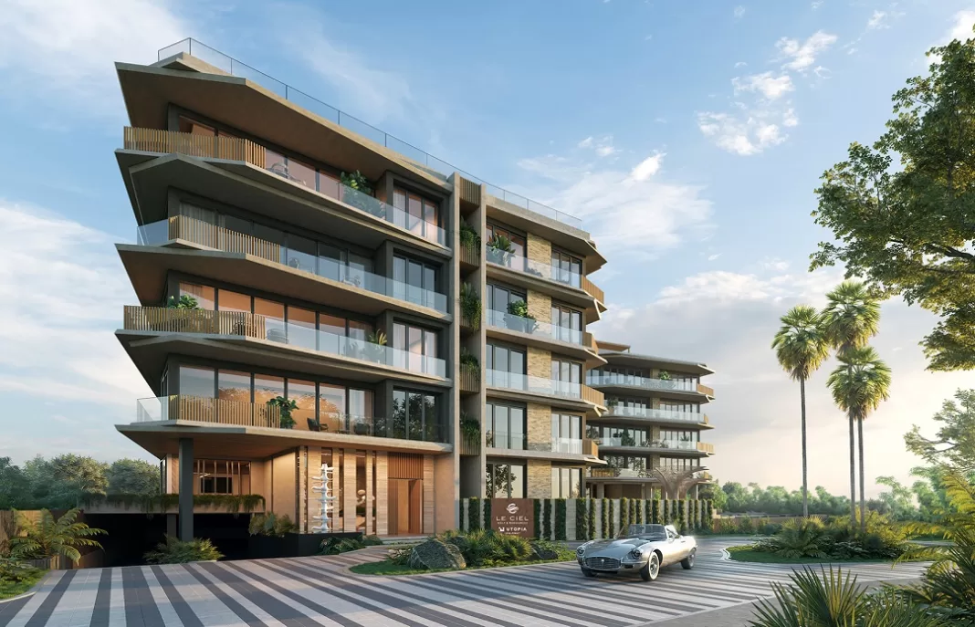 Imagen del diseño del proyecto inmobiliario Le Ciel Golf & Residences a levantarse en Punta Cana.