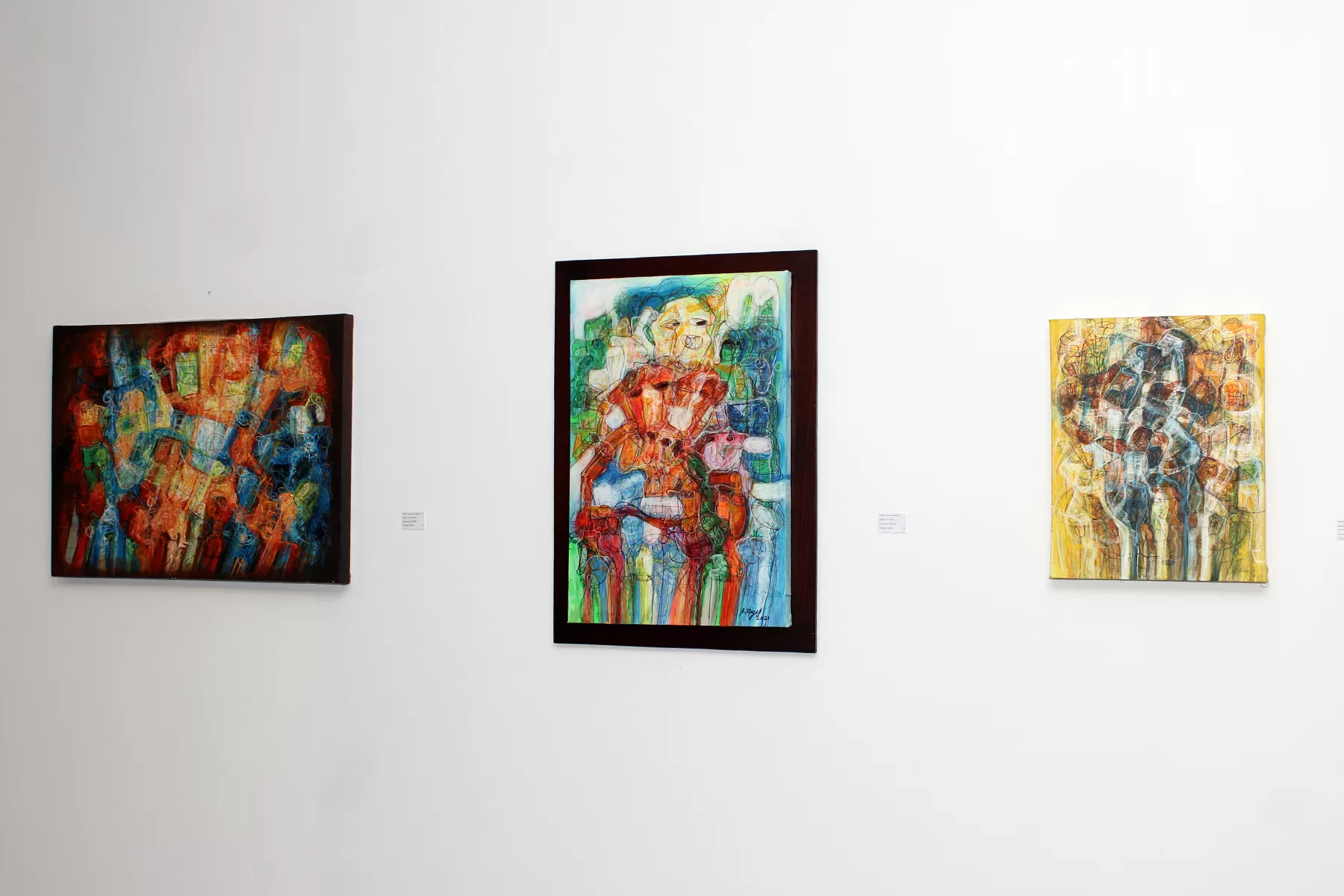 Muestra de las obras de la exposición Laberintos de Amaurys Reyes
