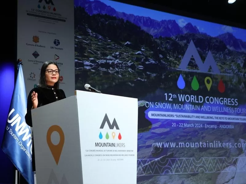 Natalia Bayona, directora ejecutiva de ONU Turismo, recordó que «el turismo es un salvavidas para muchas comunidades de los territorios de montaña
