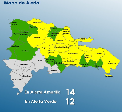 Mapa de alerta para este fin de semana 3 de mayo
