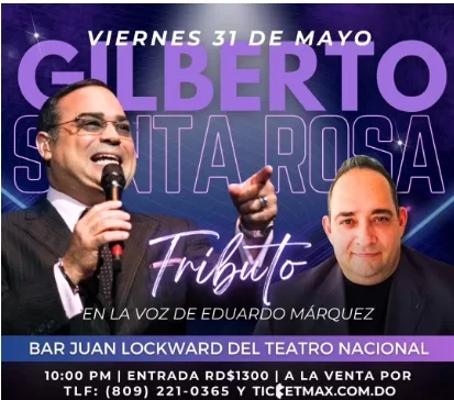 Tributo a Gilberto Santa Rosa el 1 de mayo