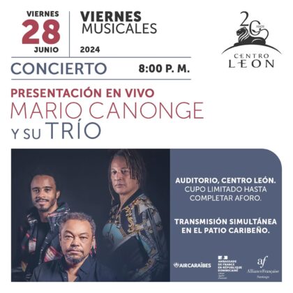 Mario Canonge y su trío, pianista de Martinica, con un variado repertorio de jazz en el Centro León
