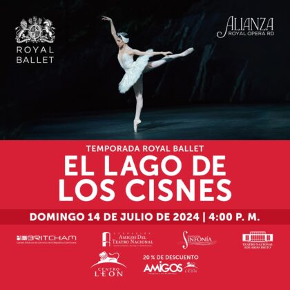 Proyeccion del Ballet Lago de los Cisnes Ballet concierto en el Centro León