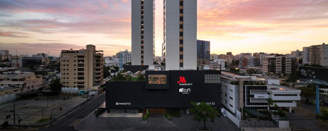 Vistas del nuevo proyecto Latitud 18 que alberga los nuevos hoteles Santo Domingo Marriott Piantini & Aloft Santo Domingo Piantini