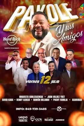 Pakole y sus amigos el 12 de julio en Hard Rock Café SD