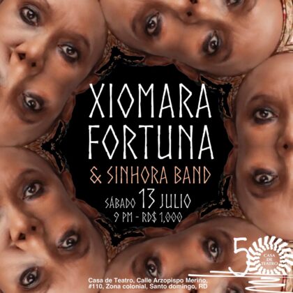 Xiomara Fortuna estará en Casa de Teatro este sábado 13