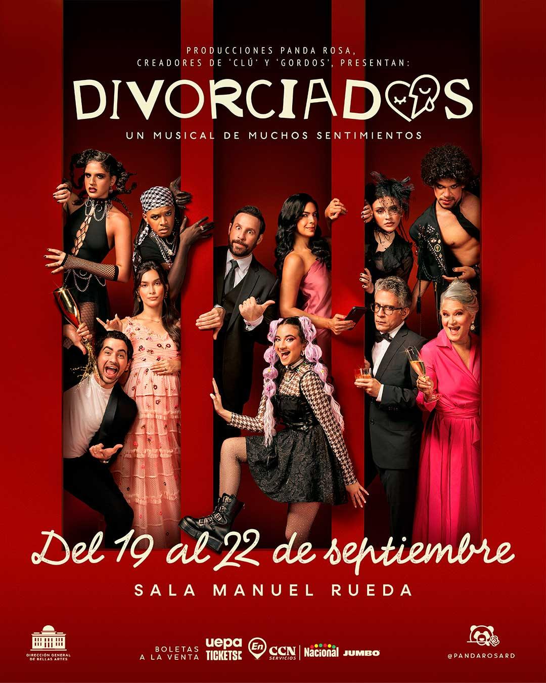 Divorciados del 19 al 22 de septiembre Sala Manuel Rueda Palacio de Bellas Artes