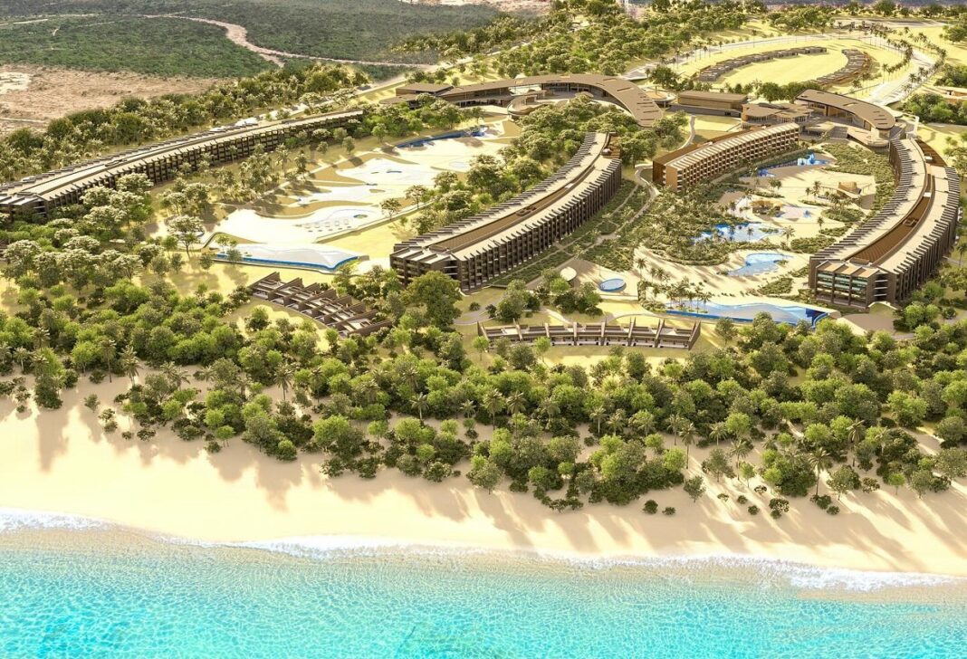 Maqueta de uno de los hoteles resorts que se construye ya en Cabo Rojo