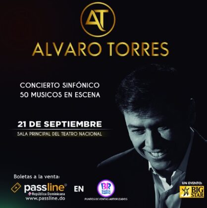 Álvaro Torres Concierto Sinfónico el 21 de septiembre en el Teatro Nacional