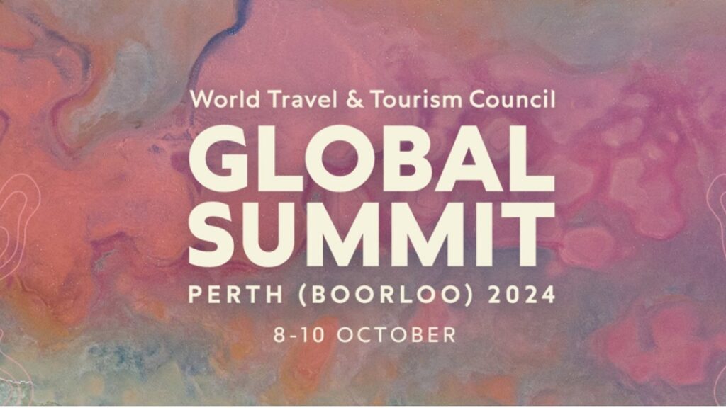 Banner de la Cumbre Gloral del Consejo Mundial de Viajes y Turismo