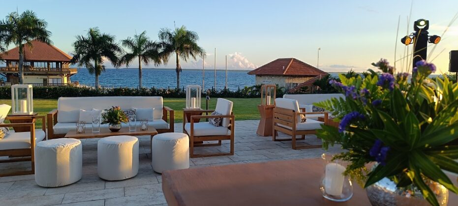 Vista de la costa y la Isla Margarita desde la terraza del Hilton Garden Inn La Romana.