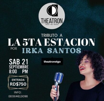 Irka Santos Tributo a la 5ta Estación el 21 en Theatron Santiago