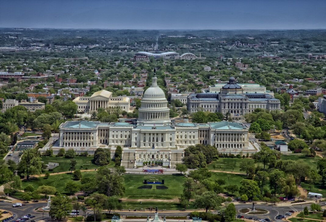 Vista panorámica del Capitolio en Washington