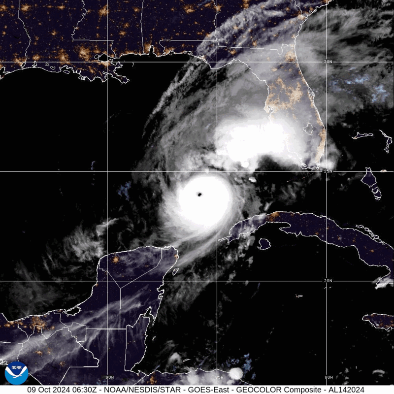 El huracán Milton sigue su curso a Florida y los especialistas prevén una coalición catastrófica
