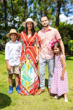 Joshbel Pimentel, Anabel De los Santos, José Miguel Pimentel y Jimena Pimentel