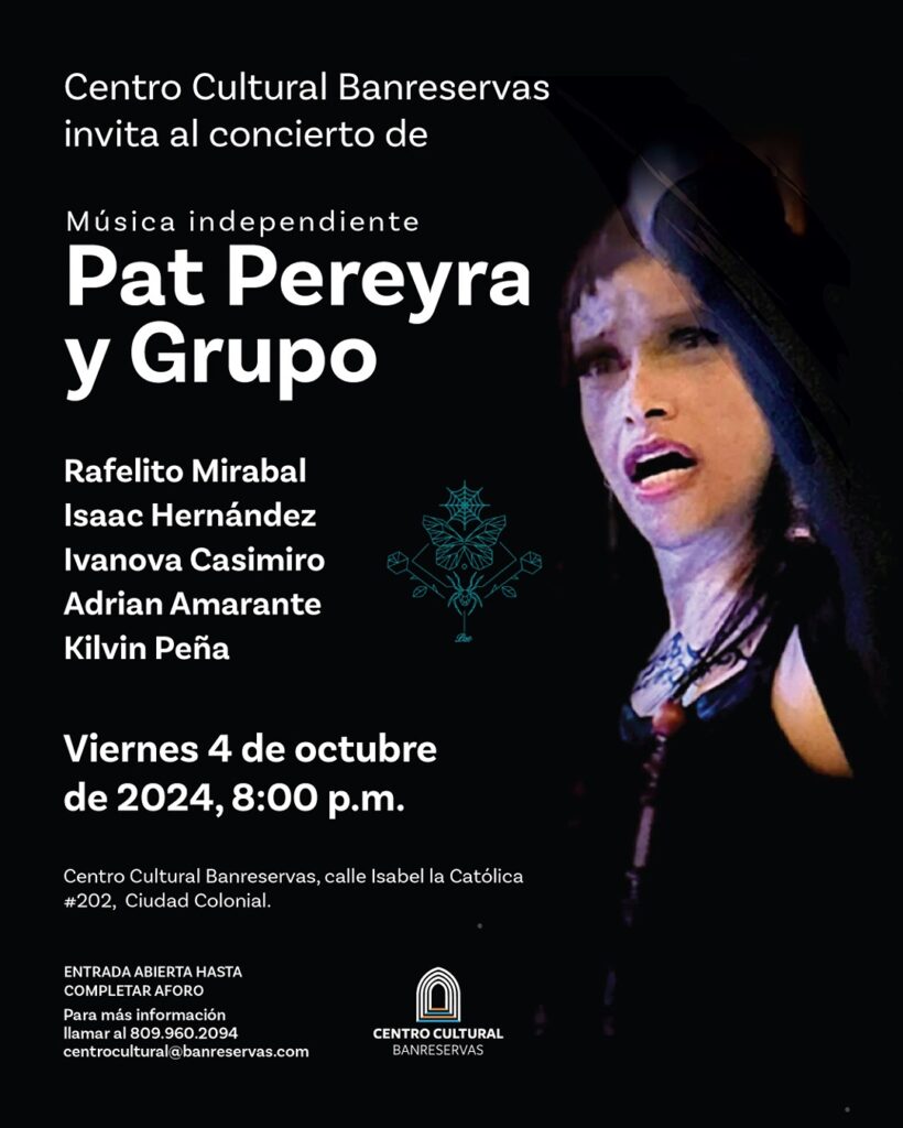 Patricia Pereyra y su grupo el viernes 4 en el Centro Cultural Banreservas a