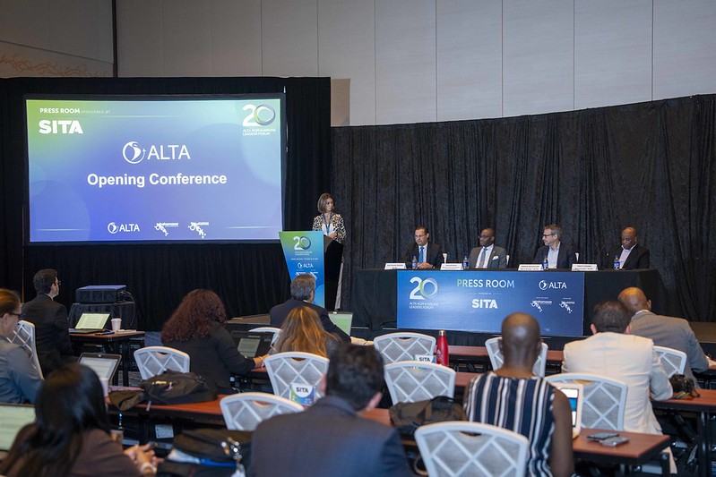 Un momento del Forum de Líderes de Aerolíneas de la Asamblea General de la Asociación Latinoamericana y del Caribe de Transporte Aéreo (ALTA)