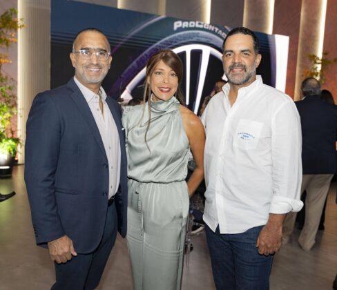 Guillermo Santana, Gina Eli y Vernando Then