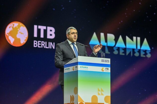 Zurab Pololikashvili, secretario general de ONU Turismo durante la apertura anoche de la ITB 2025.