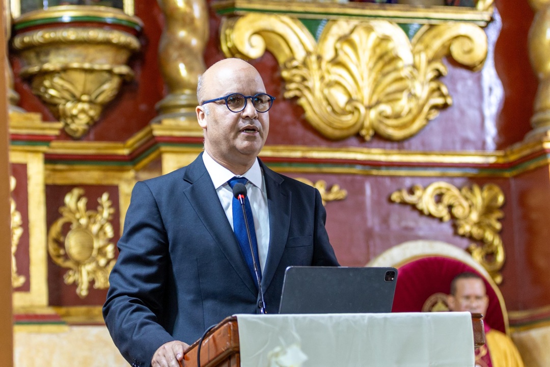 Igor Rodríguez Durán, director general del IDAC, en su discurso central durante la misa de acción de gracias, por el 70 aniversario de la creación de la institución.