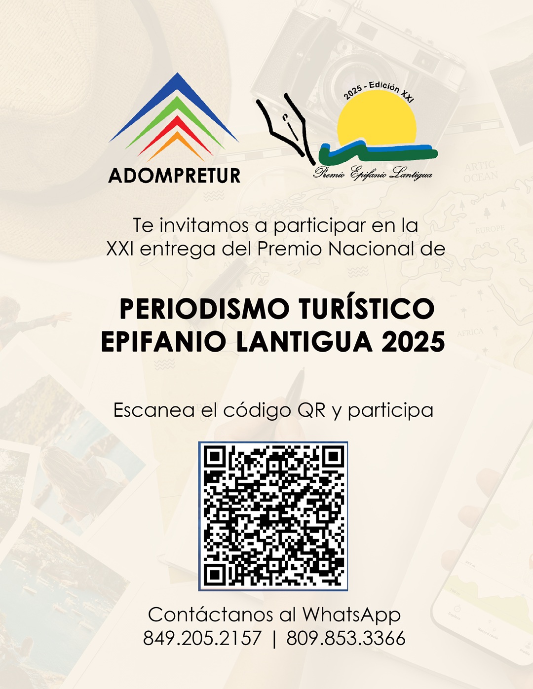 Adompretur convoca al Premio Nacional de Periodismo Turístico Epifanio Lantigua 2025