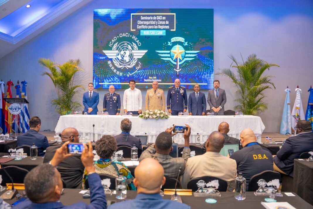 Apertura del Seminario de OACI en Ciberseguridad y Zonas de Conflicto para las Regiones NAM/CAR y SAM, en Santo Domingo.