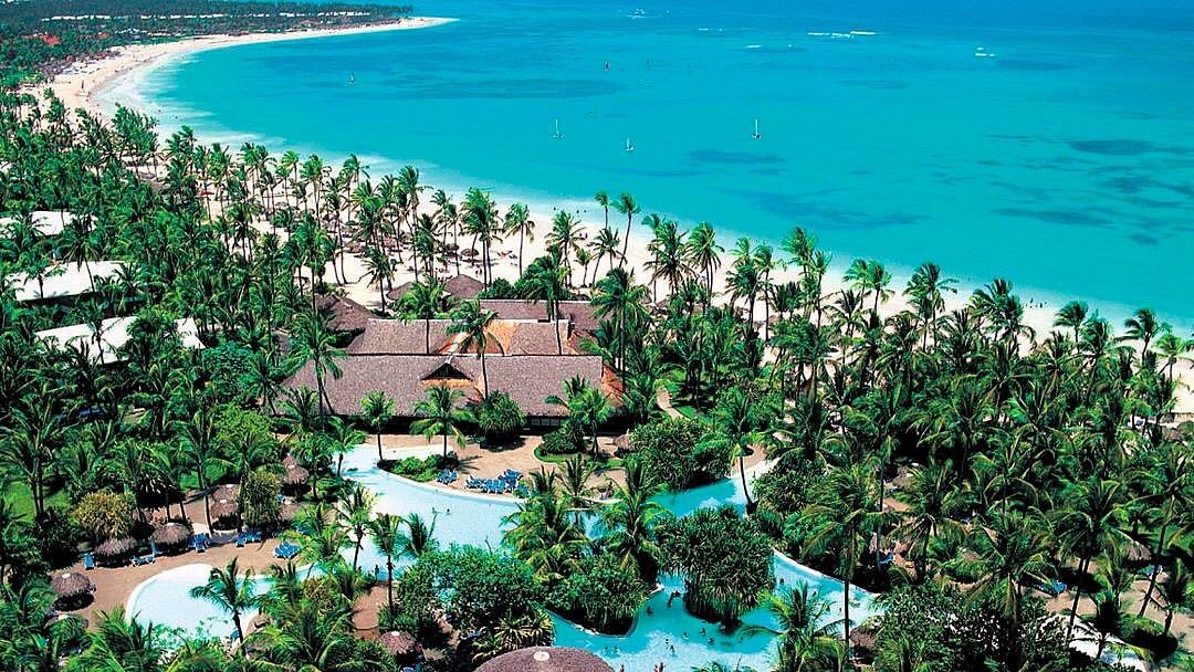 Vista panorámica de Playa Bávaro en el este de República Dominicana.