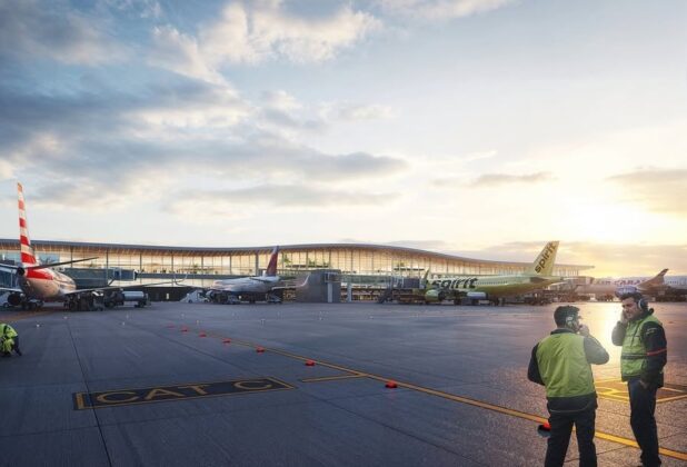 Maqueta que evoca como será la nueva terminal una vez concluyan los trabajos en el AILA