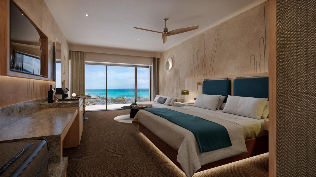 Moclelo de habitaciones del nuevo hotel Secrets Baby Beach Aruba , un resort solo para adultos de Hyatt.