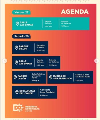 Agenda de la Alegría Turizoneando para el fin de semana
