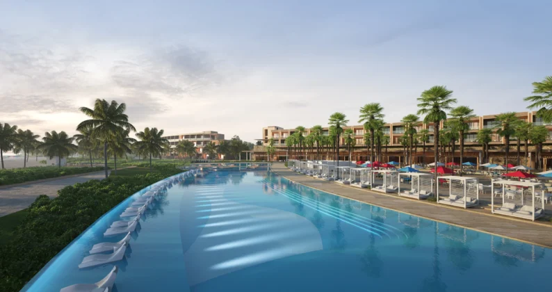 ZemiMiches_Pool. Piscinas al aire libre y playa de arena