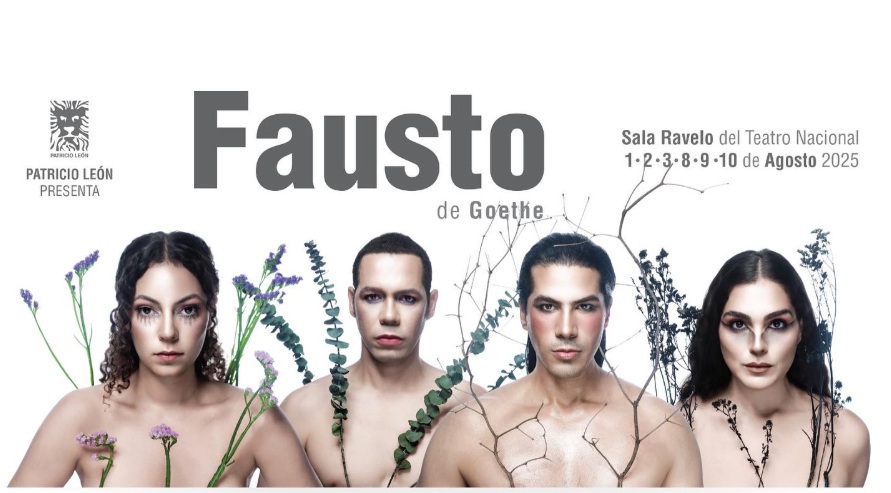 Fausto, de Goethe, llega a la Sala Ravelo del Teatro Nacional con una puesta en escena poderosa y visceral, dirigida por Manuel Chapuseaux e interpretada por Camila Santana, Richarson Díaz, Patricio León y Lía Briones.