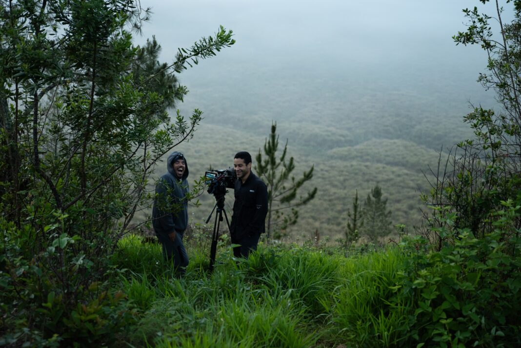 Momento del rodaje del documental El Pico Duarte