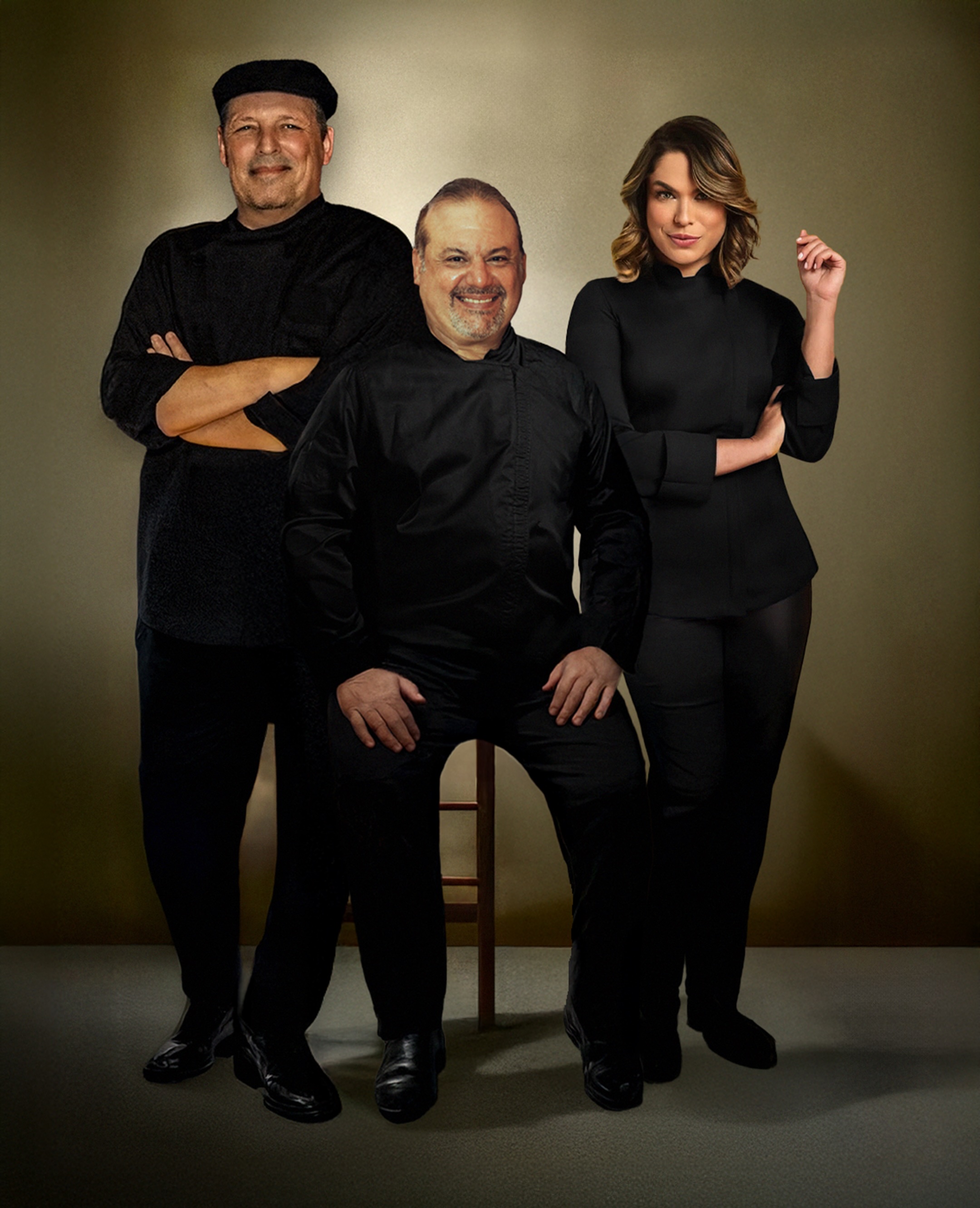 Luigi Puello, director Académico del Instituto Culinario Dominicano, Leandro Díaz, un cocinero “Marca País” y Rosa Lía Mejía, reconocida chefa dominicana.