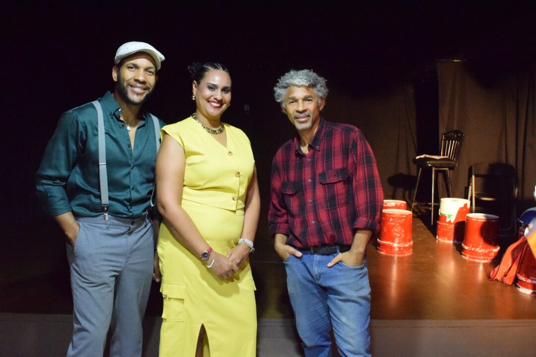 Raymond Moreta, Lucina Jimenez y Husmell Diaz.