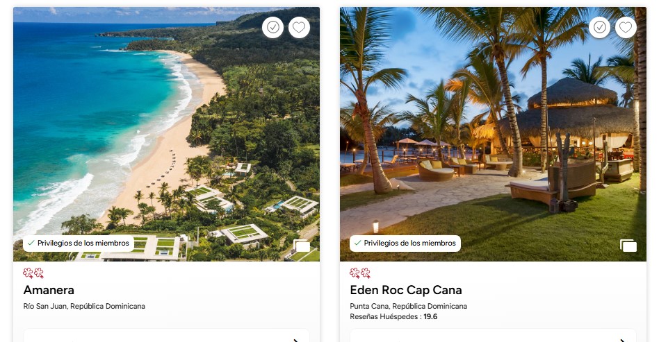 En la categoría “Estancia Excepcional” los hoteles Amanera en Río San Juan y Eden Roc Cap Cana lograron alcanzar dos “Llaves Michelín”