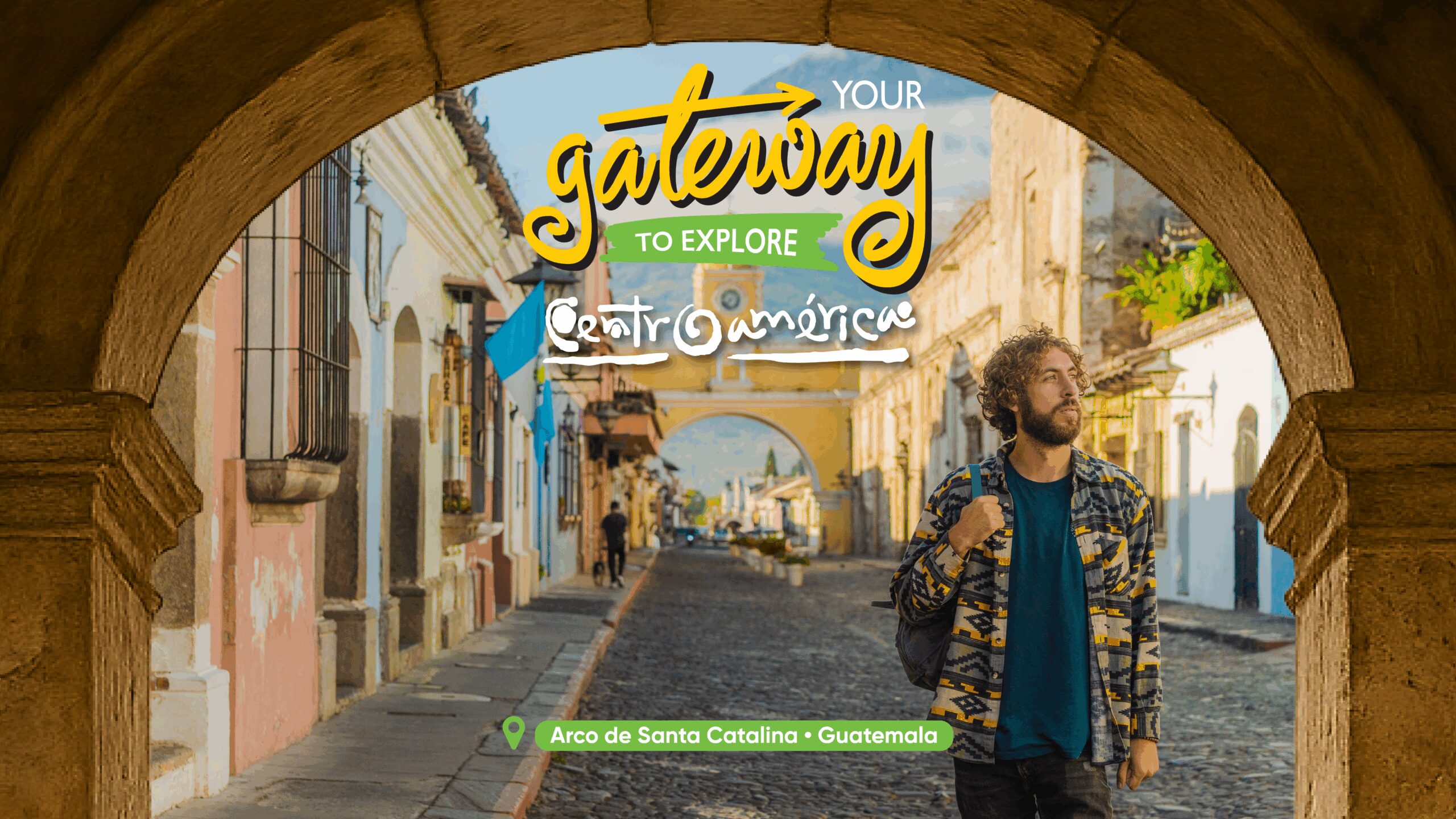 Arco de Santa Catalina en Guatemala, uno de los atractivos que promueve la iniciativa Centroamérica Your Gateway”, lanzada por la Agencia de Promoción Turística de Centroamérica (CATA) y la Organización Mundo Maya que incluye a República Dominicana.
