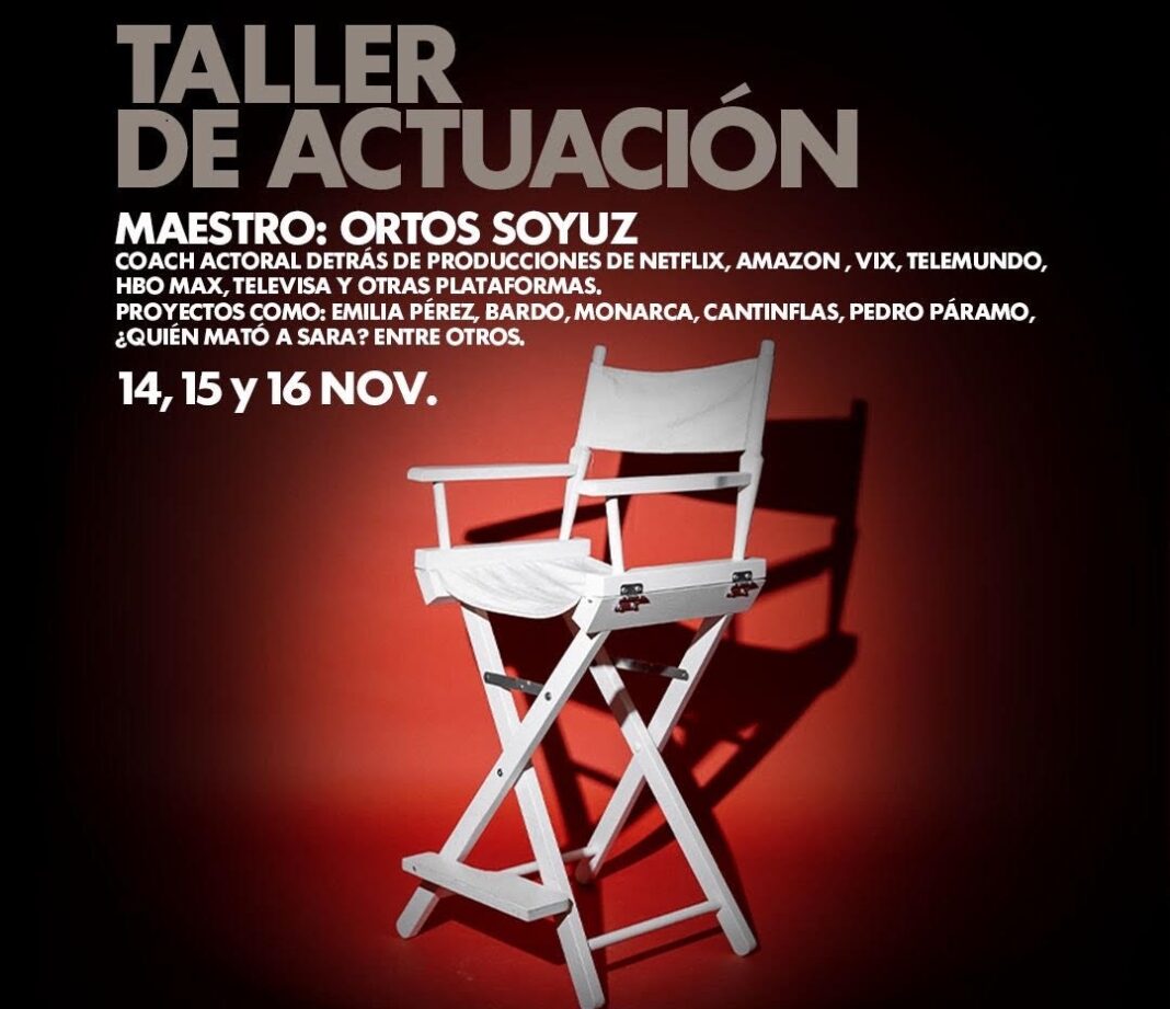 Con el apoyo de Playground Media, de Caribbean Cinemas y de la DGCINE el reconocido coach actoral de producciones como Emilia Pérez, Mentiras y ¿Quién Mató a Sara? impartirá su Taller de Creación de Personaje y Análisis de Texto.