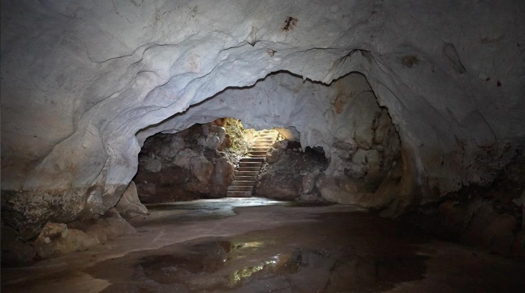La Cueva Numero Uno de Borbón es depositaria de más de setecientas pictografías, pinturas realizadas en color negro, diseminadas por toda la cueva, las cuales pueden haber sufrido durante la salvaje destrucción.