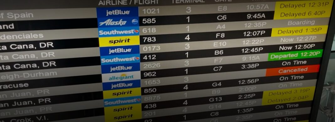 Más de 5,500 vuelos fueron afectados según cifras preliminares que manejan medios internacionales durante el cierre del espacio aéreo en el Caribe este fin de semana.